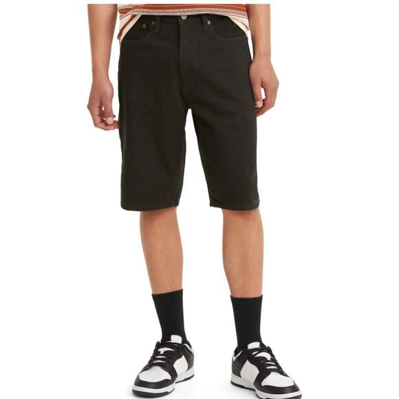 Levis Mens Bermuda Shorts Size 38 Denim Black 569 Relaxed Straight 11" Skater - Picture 1 of 12